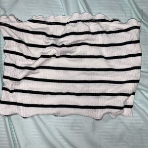 Black/white striped tube top!!!